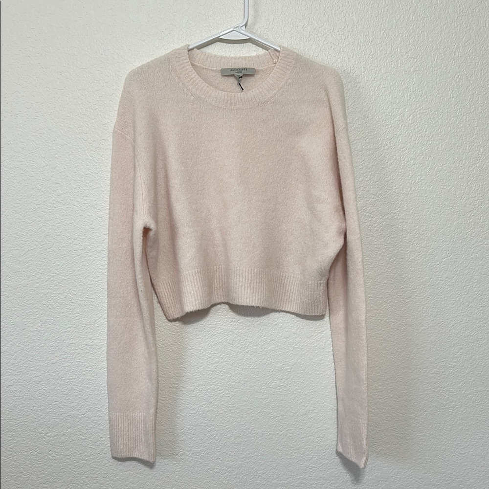 All Saints Cream Crew Neck Sweater